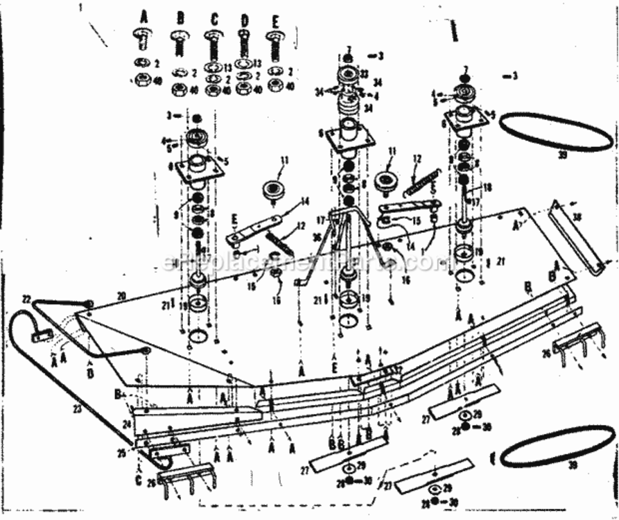 Page A Diagram and Parts List for 91760632  Craftsman Lawn Mower