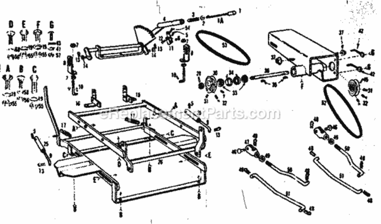 Page B Diagram and Parts List for 91760632  Craftsman Lawn Mower
