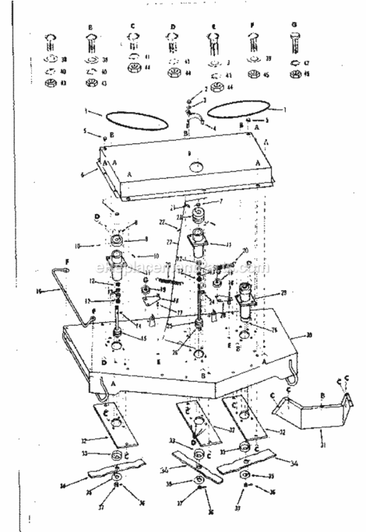 Page A Diagram and Parts List for 91760635  Craftsman Lawn Mower