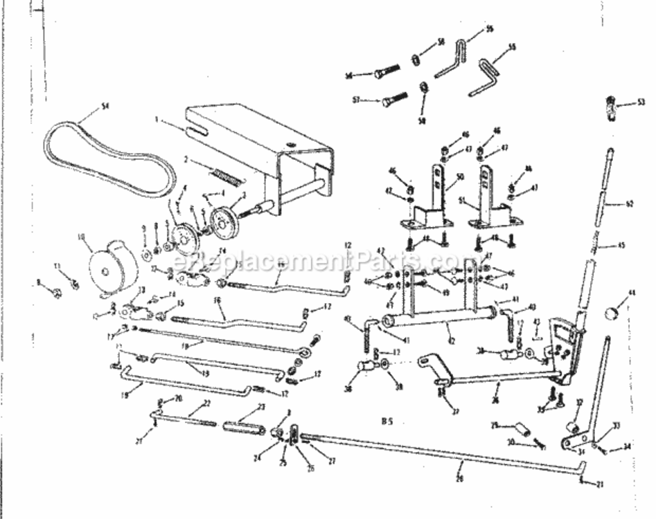 Page B Diagram and Parts List for 91760635  Craftsman Lawn Mower