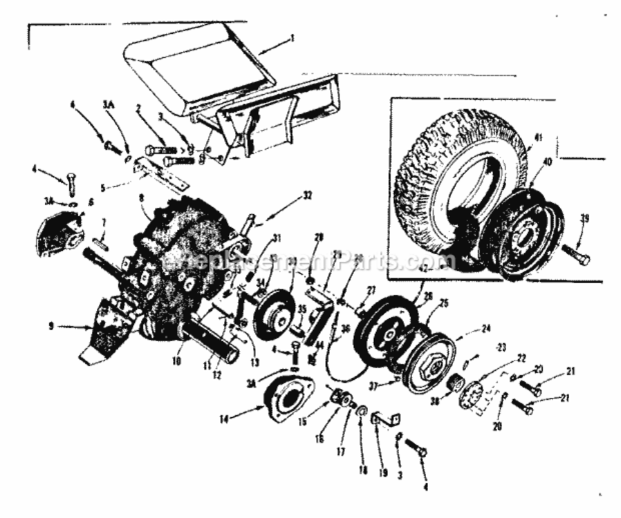 Page A Diagram and Parts List for 91760644  Craftsman Lawn Tractor