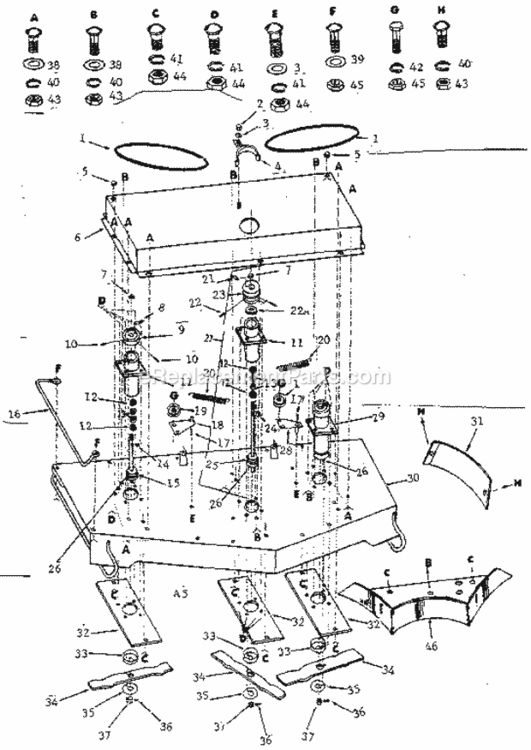 Page A Diagram and Parts List for 91760655A  Craftsman Lawn Mower