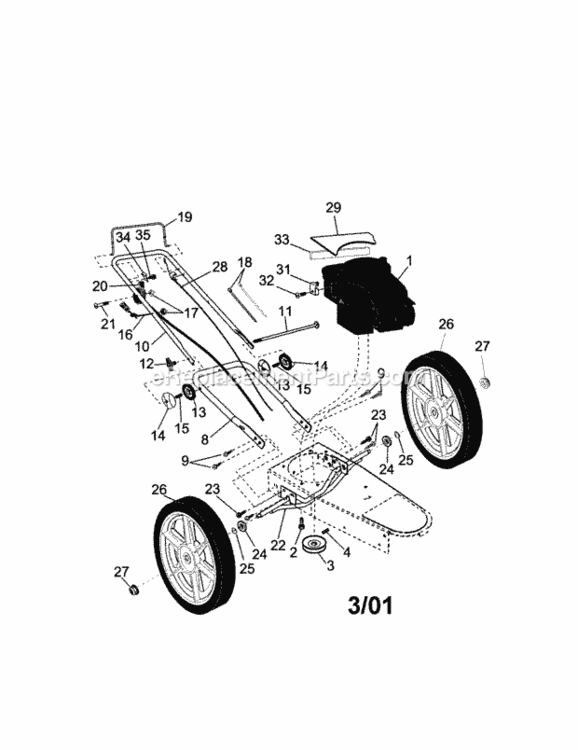 Page A Diagram and Parts List for 917773701  Craftsman Trimmer