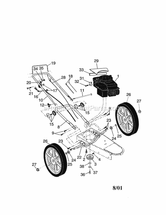 Page A Diagram and Parts List for 917773702  Craftsman Trimmer