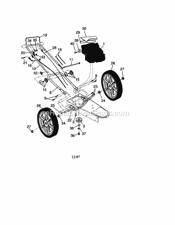 Page A Diagram and Parts List for 917773707  Craftsman Trimmer