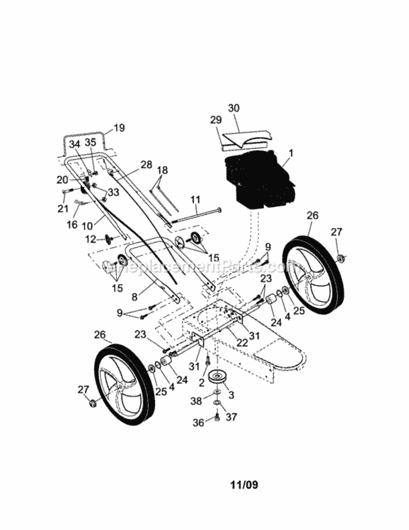 Page A Diagram and Parts List for 917773762  Craftsman Trimmer