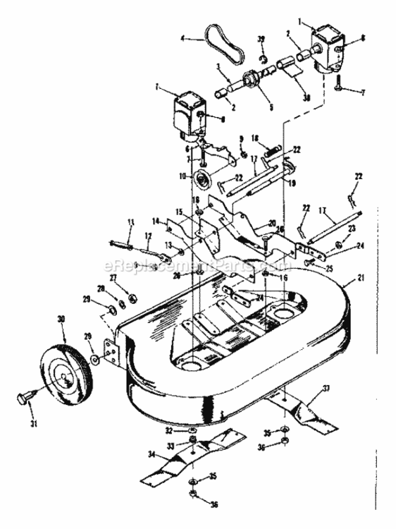 Page A Diagram and Parts List for 91781320  Craftsman Lawn Mower