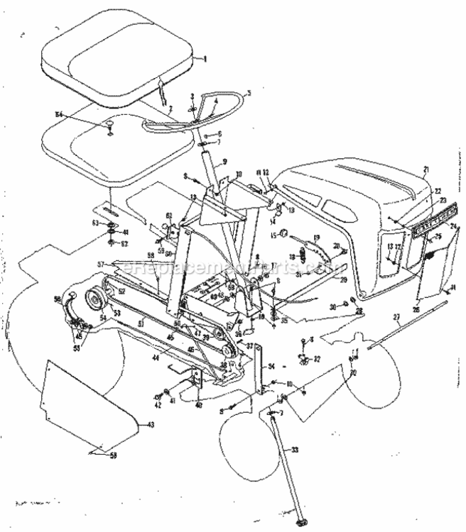 Page B Diagram and Parts List for 9178320  Craftsman Lawn Tractor