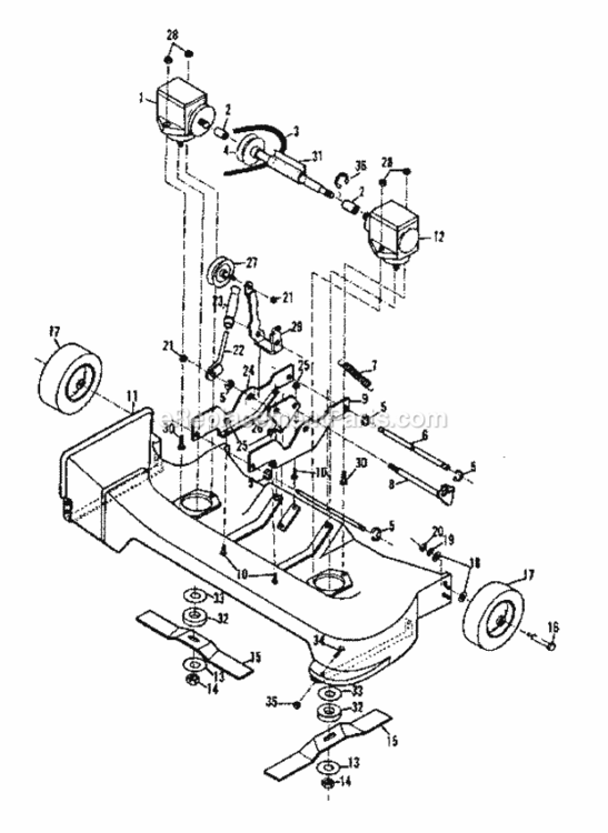 Page C Diagram and Parts List for 9178322  Craftsman Lawn Tractor