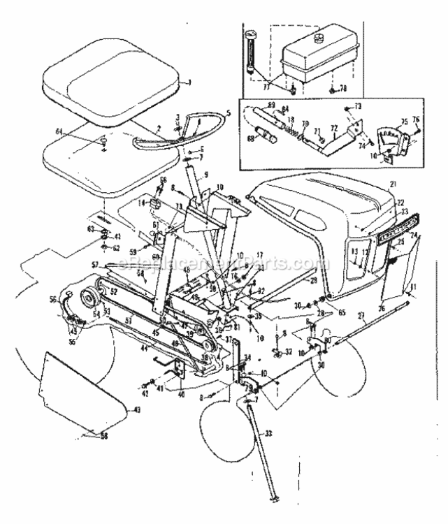 Page B Diagram and Parts List for 9178330  Craftsman Lawn Tractor