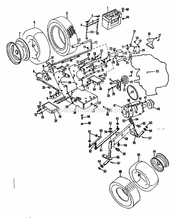 Page B Diagram and Parts List for 9178361  Craftsman Lawn Tractor
