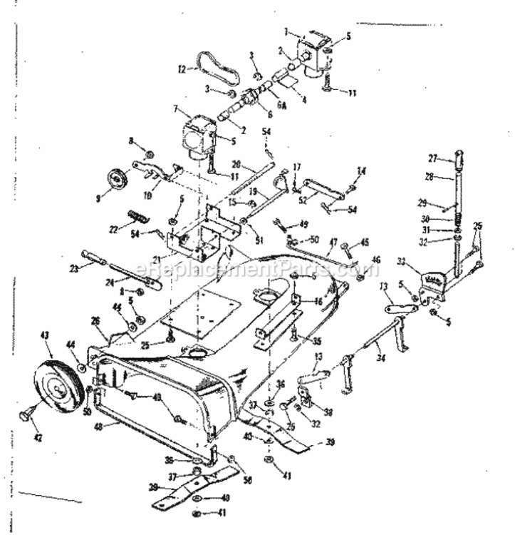 Page D Diagram and Parts List for 9178362  Craftsman Lawn Mower