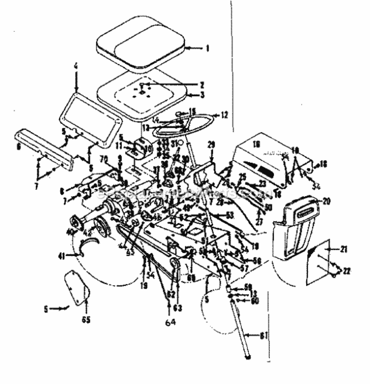 Page A Diagram and Parts List for 9178370  Craftsman Lawn Mower