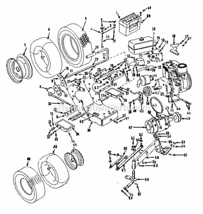 Page B Diagram and Parts List for 9178370  Craftsman Lawn Mower