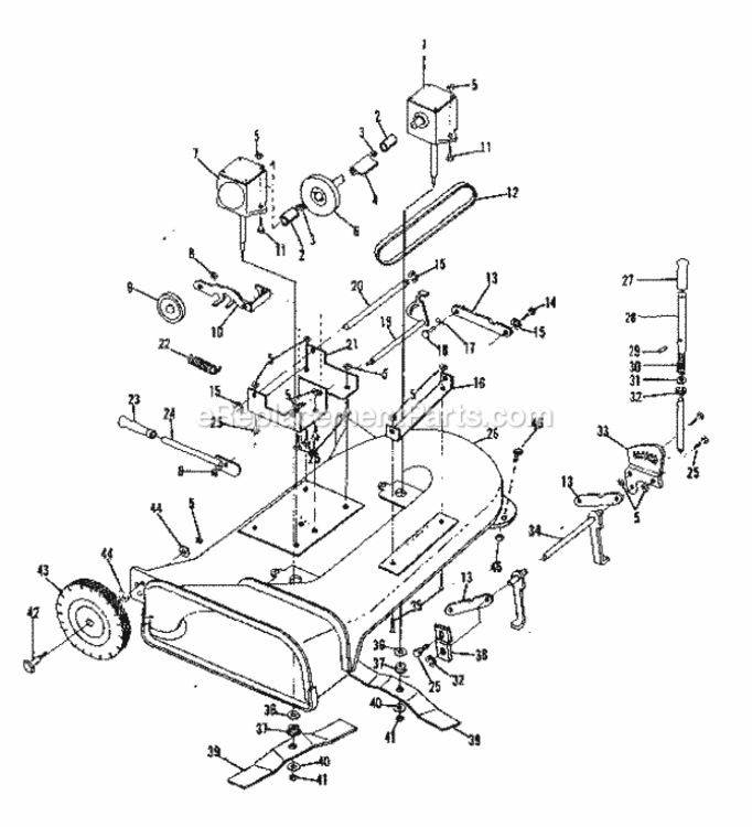 Page C Diagram and Parts List for 9178370  Craftsman Lawn Mower