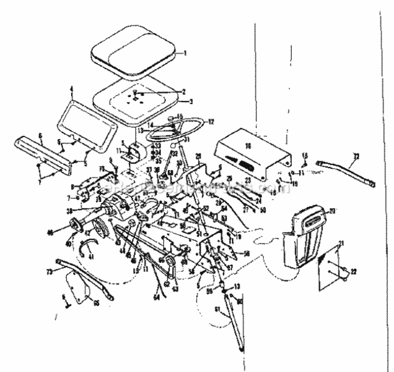 Page A Diagram and Parts List for 9178371  Craftsman Lawn Tractor