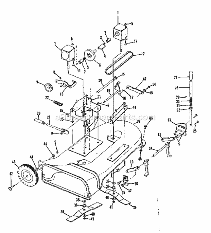 Page C Diagram and Parts List for 9178371  Craftsman Lawn Tractor