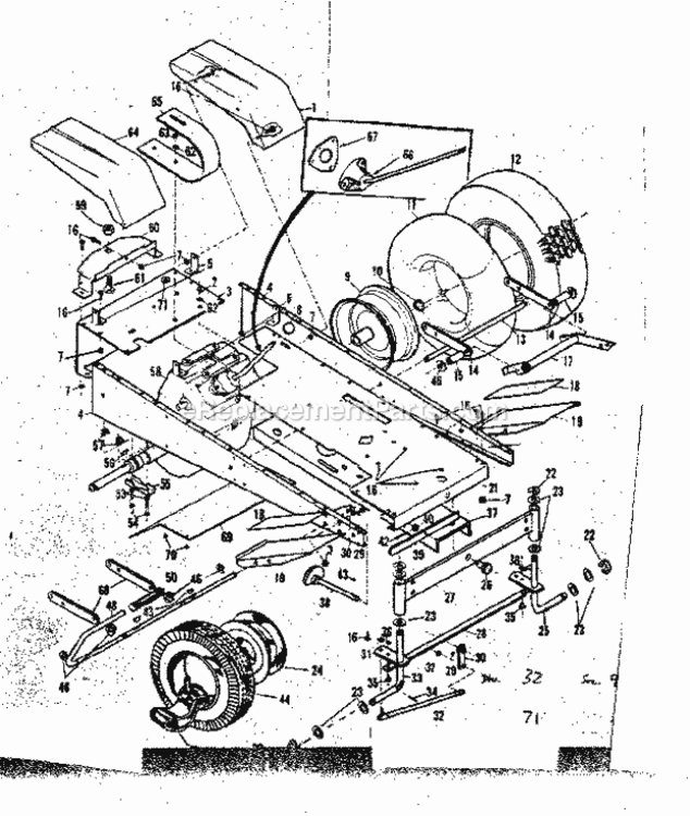 Page A Diagram and Parts List for 9178420  Craftsman Lawn Tractor