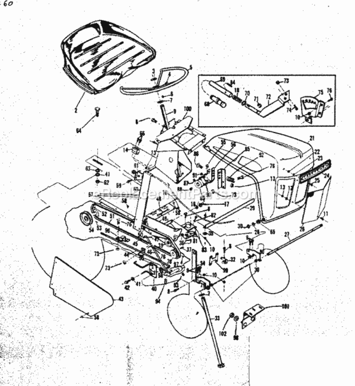 Page B Diagram and Parts List for 9178420  Craftsman Lawn Tractor