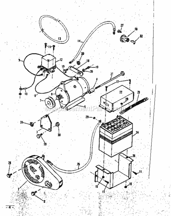 Page C Diagram and Parts List for 9178420  Craftsman Lawn Tractor