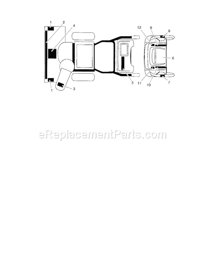 Decals Diagram and Parts List for 917881051  Craftsman Snow Blower