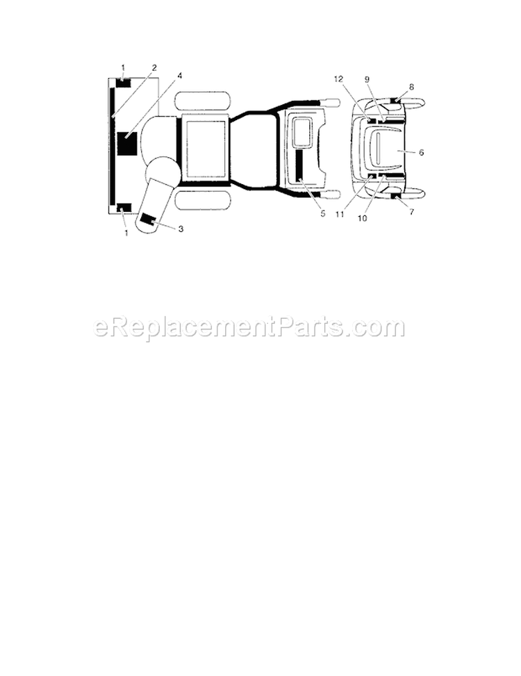 Decals Diagram and Parts List for 917881053  Craftsman Snow Blower