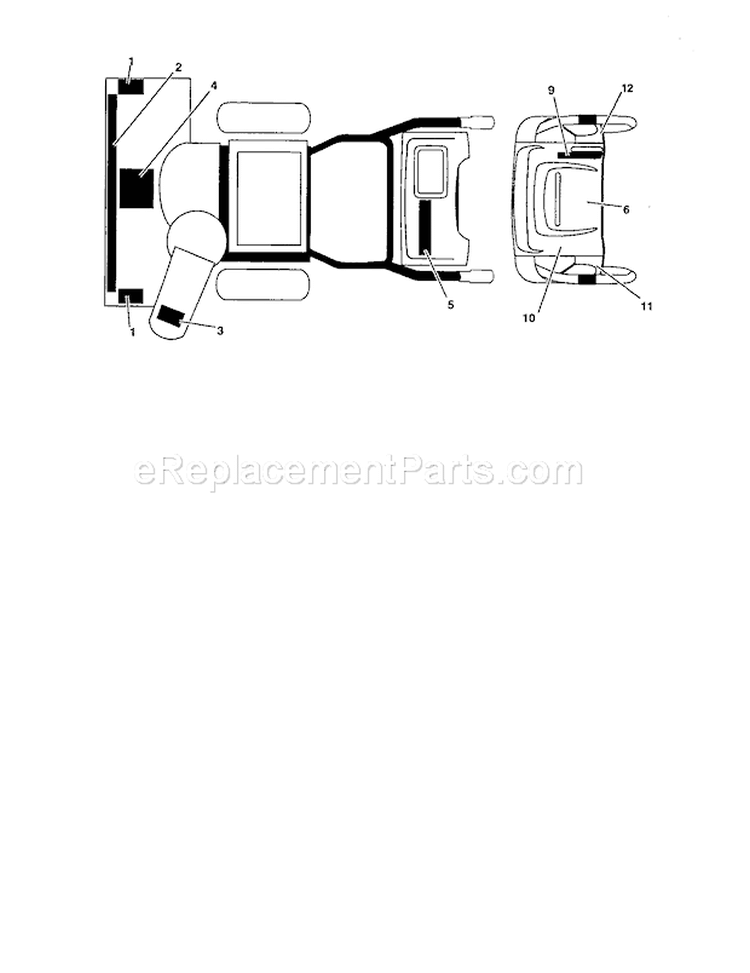 Decals Diagram and Parts List for 917881061  Craftsman Snow Blower