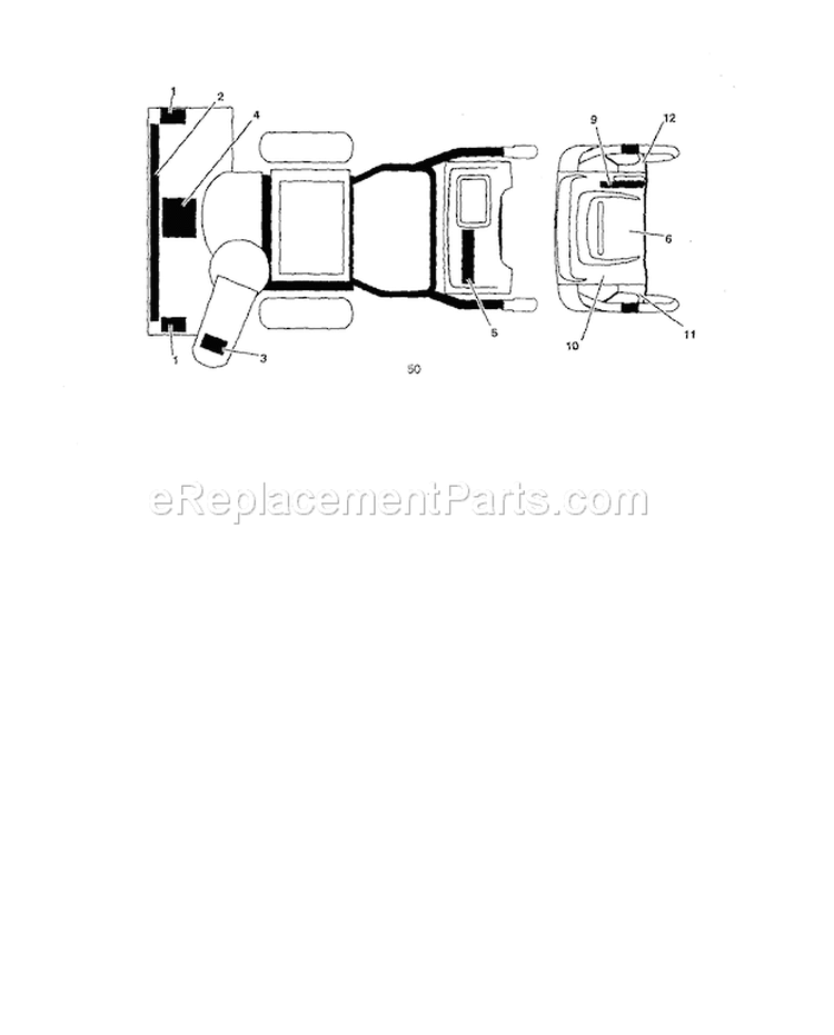 Decals Diagram and Parts List for 917881062  Craftsman Snow Blower