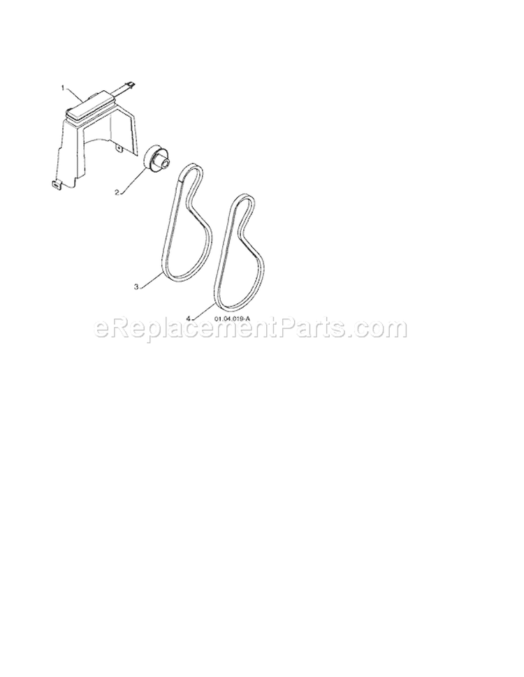 Belts / Belt Cover Diagram and Parts List for 917881063  Craftsman Snow Blower