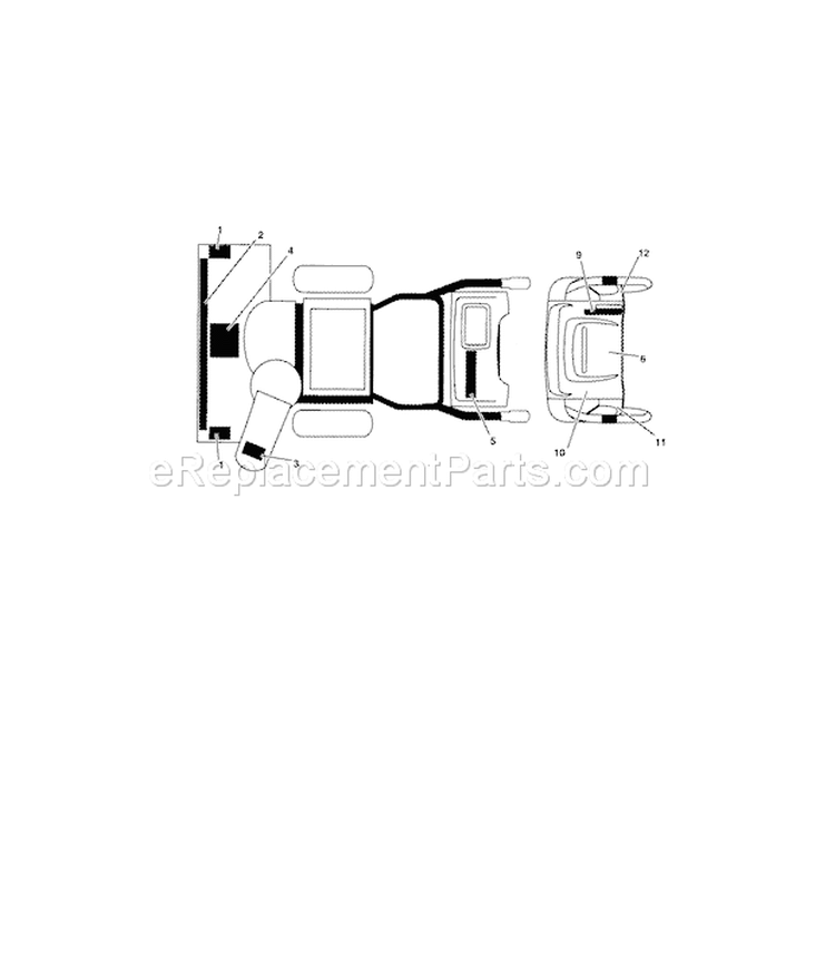 Decals Diagram and Parts List for 917881063  Craftsman Snow Blower