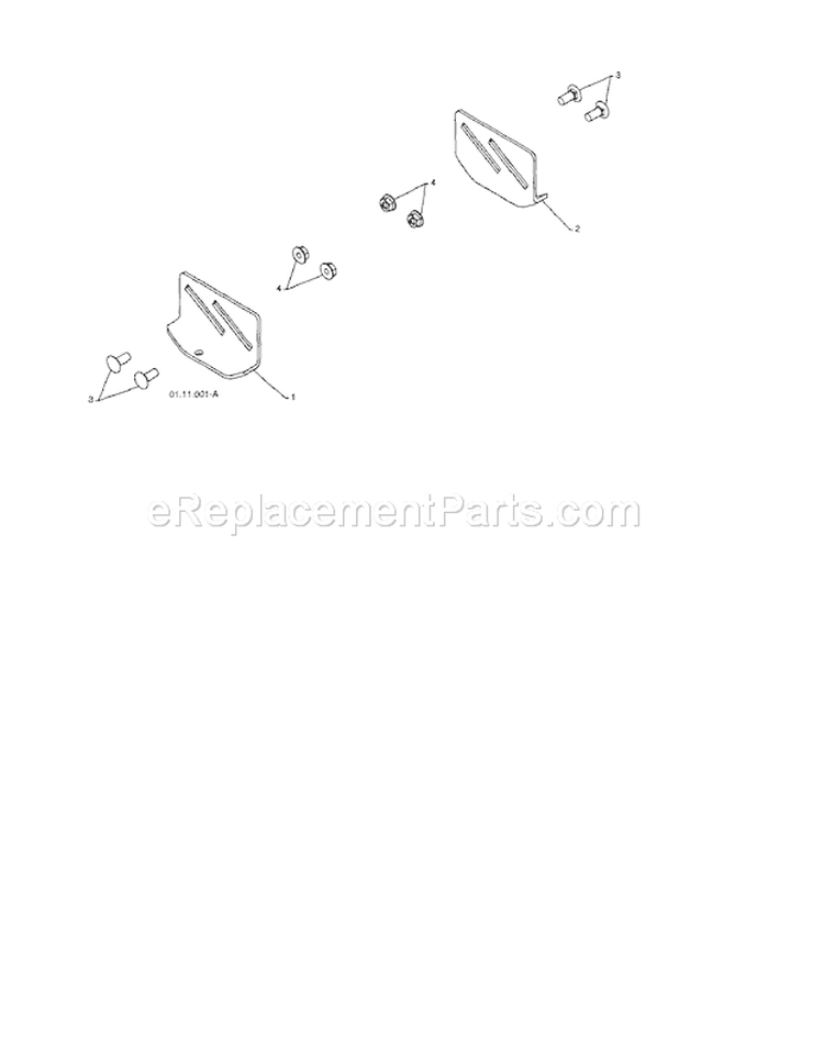 Skid Plate Diagram and Parts List for 917881063  Craftsman Snow Blower