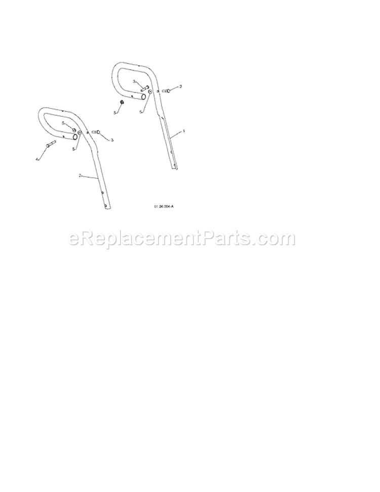 Loop Handles Diagram and Parts List for 917881063  Craftsman Snow Blower