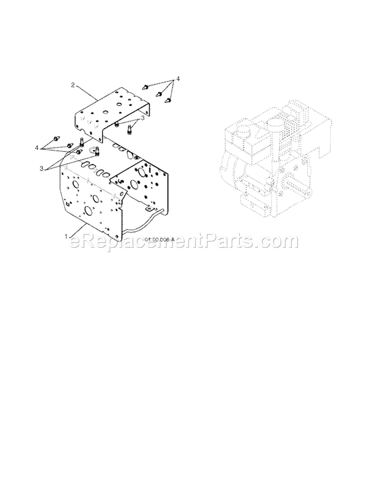 Engine / Frame Diagram and Parts List for 917881064  Craftsman Snow Blower