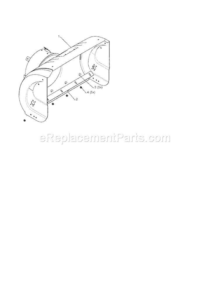 Auger Housing Diagram and Parts List for 917881064  Craftsman Snow Blower