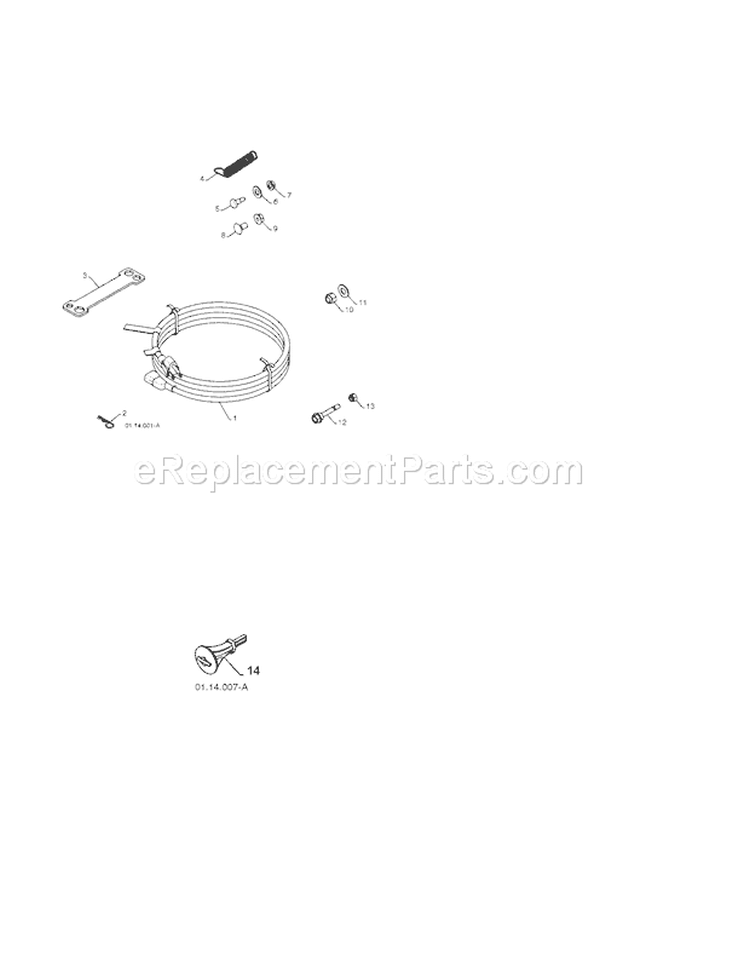 Bag Of Parts Diagram and Parts List for 917881064  Craftsman Snow Blower
