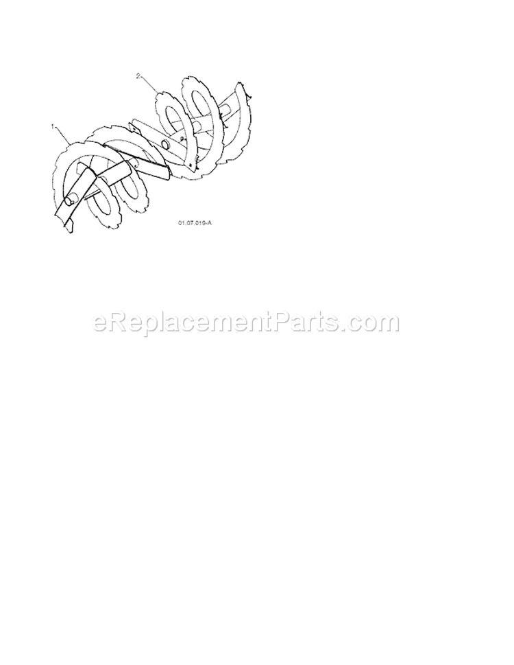 Auger Diagram and Parts List for 917881064  Craftsman Snow Blower