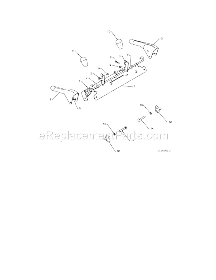Control Panel Diagram and Parts List for 917881064  Craftsman Snow Blower
