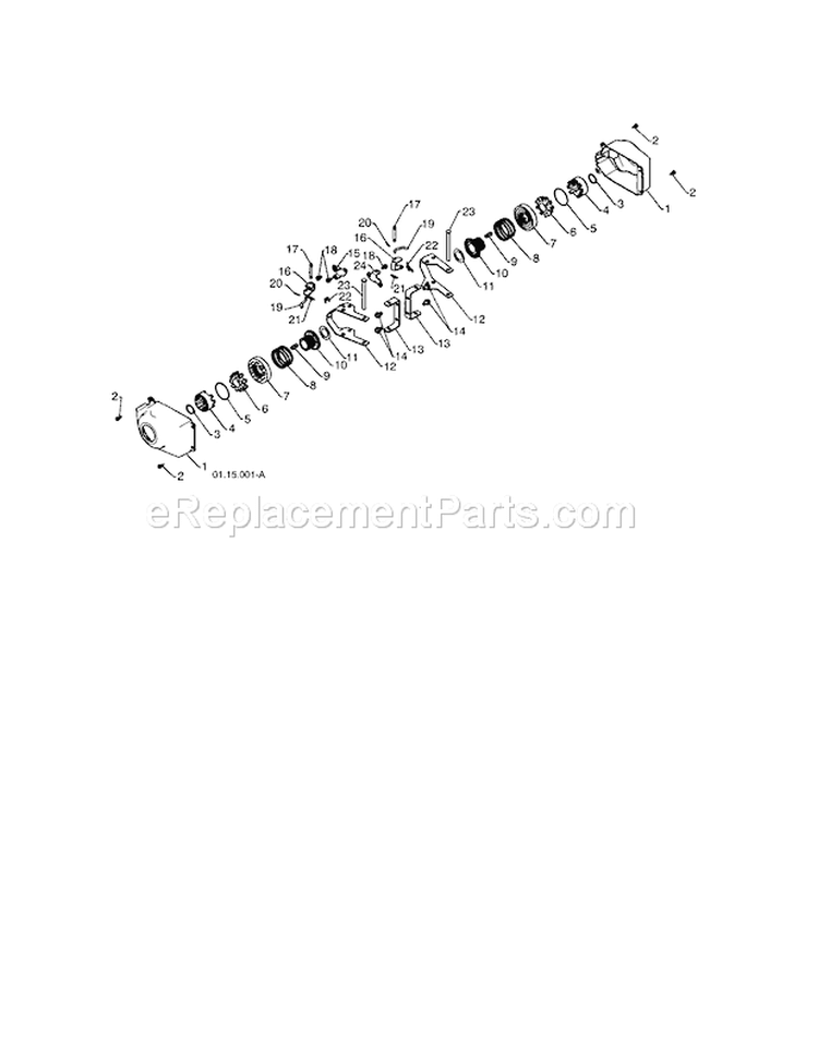 Steering Yoke & Bracket Diagram and Parts List for 917881065  Craftsman Snow Blower