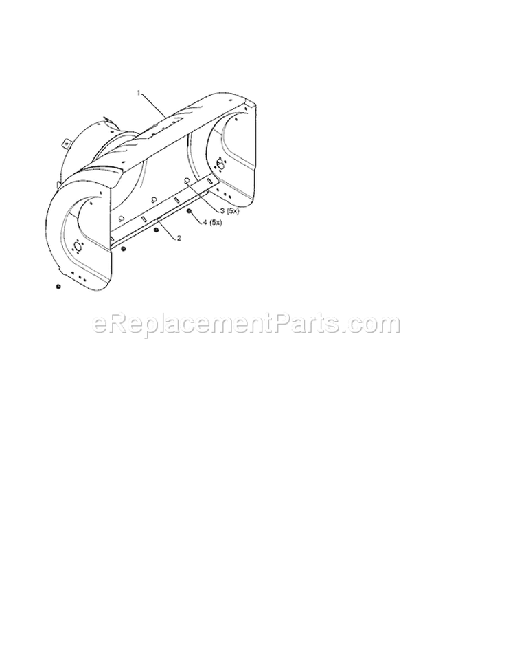 Auger Housing Diagram and Parts List for 917881065  Craftsman Snow Blower