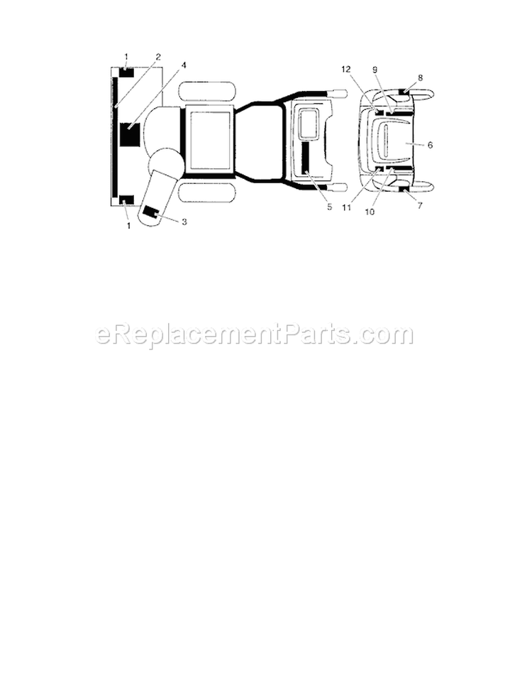 Decals Diagram and Parts List for 917881152  Craftsman Snow Blower