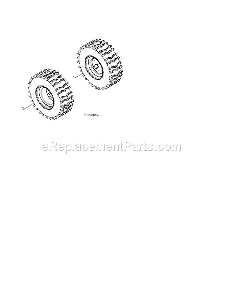 Wheels Diagram and Parts List for 917885522  Craftsman Snow Blower