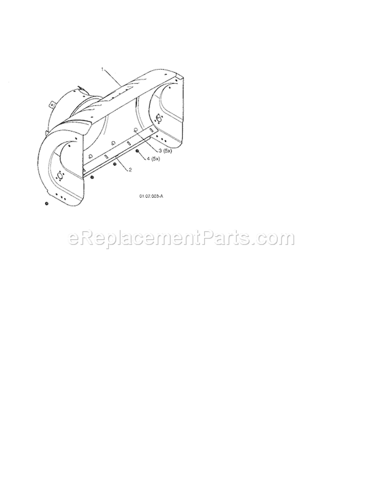 Auger Housing Diagram and Parts List for 917885522  Craftsman Snow Blower
