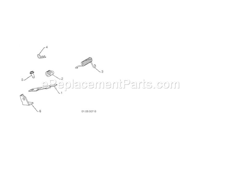 Interlock Spring & Cam Diagram and Parts List for 91788777  Craftsman Snow Blower