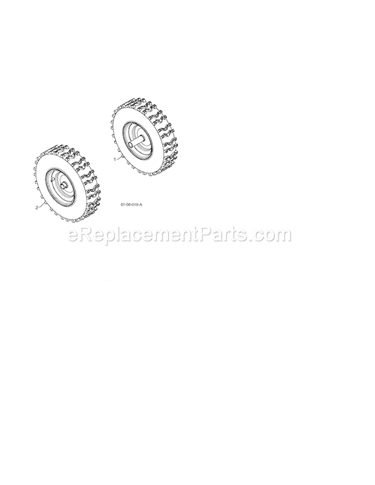 Wheels Diagram and Parts List for 91788777  Craftsman Snow Blower