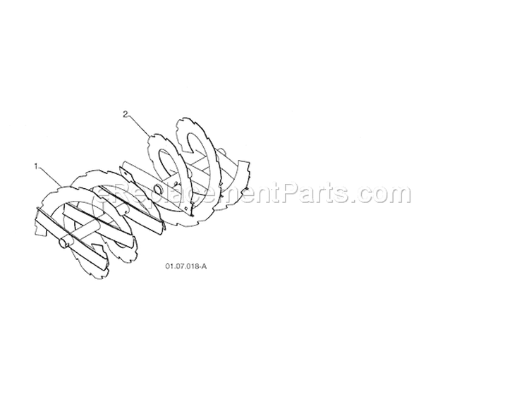Auger Diagram and Parts List for 91788777  Craftsman Snow Blower