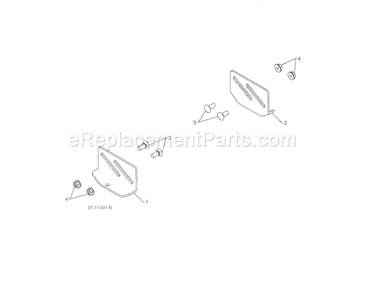Skid Plates Diagram and Parts List for 91788777  Craftsman Snow Blower