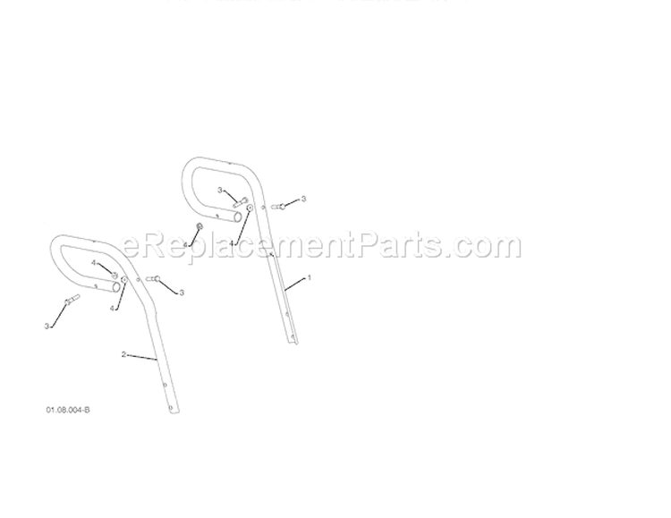 Loop Handles Diagram and Parts List for 91788777  Craftsman Snow Blower
