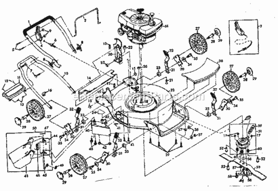 Page A Diagram and Parts List for 917921602  Craftsman Lawn Mower