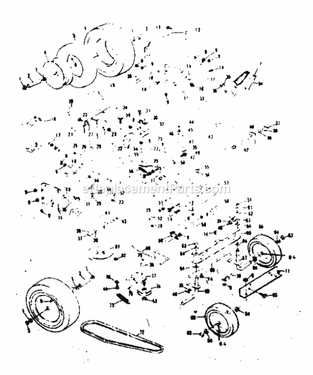 Page B Diagram and Parts List for 91796270  Craftsman Lawn Tractor