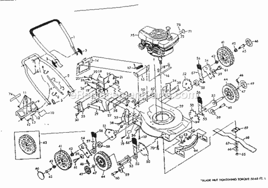 Page A Diagram and Parts List for 917974300  Craftsman Lawn Mower